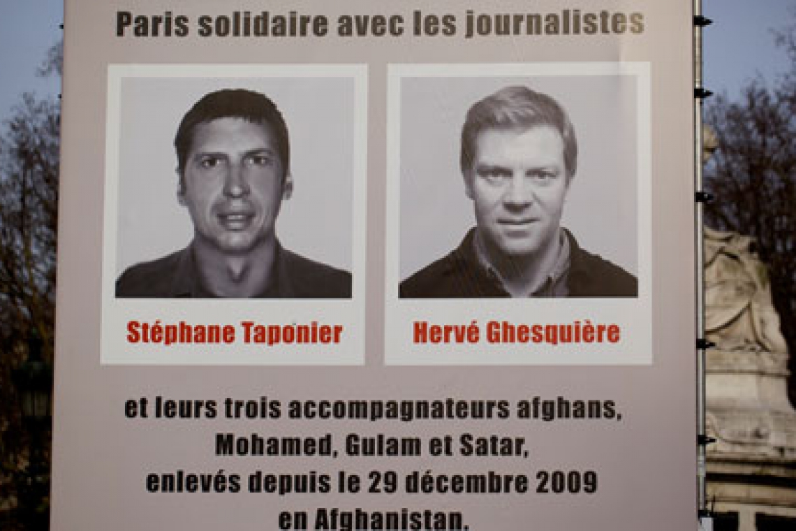 پخش ویدئوی خبرنگاران ربوده شده فرانسوی